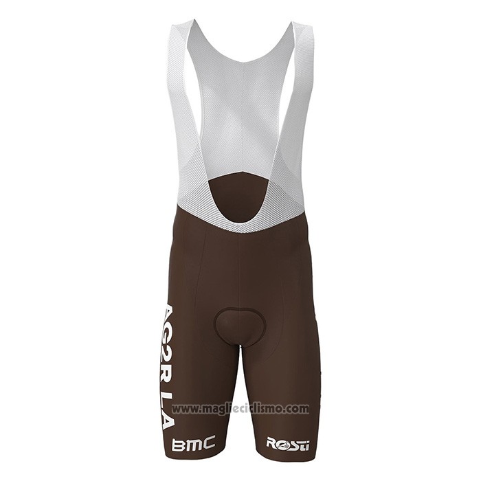 2022 Abbigliamento Ciclismo Ag2r La Mondiale Bianco Manica Corta e Salopette